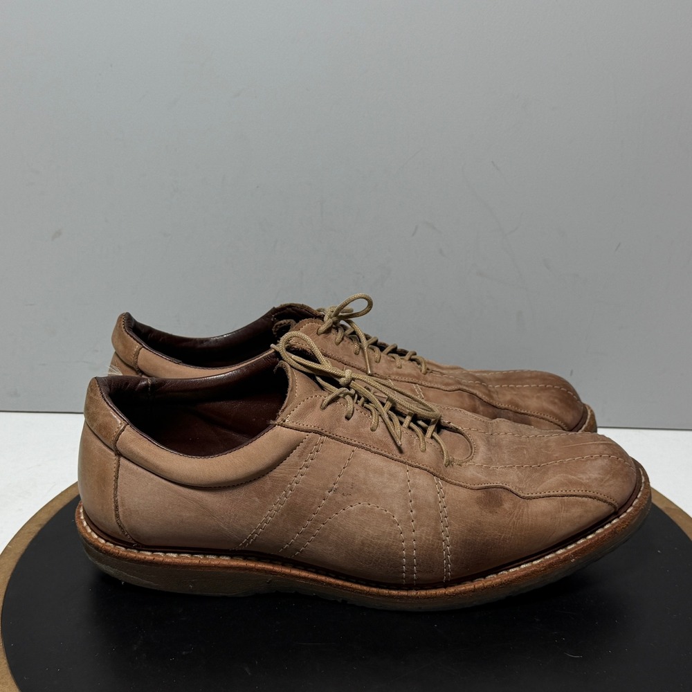 Allen Edmonds Voyager Men 9.5 D Walking Shoes Tan Brown Leather Casual Workwear